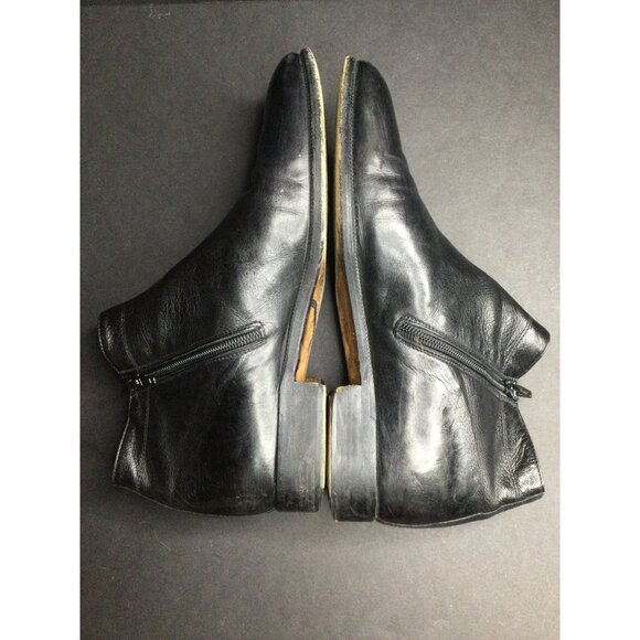 Moreschi Side Zip Leather Ankle Boots Made in Italy Men Size 8 Black - Picture 6 of 12